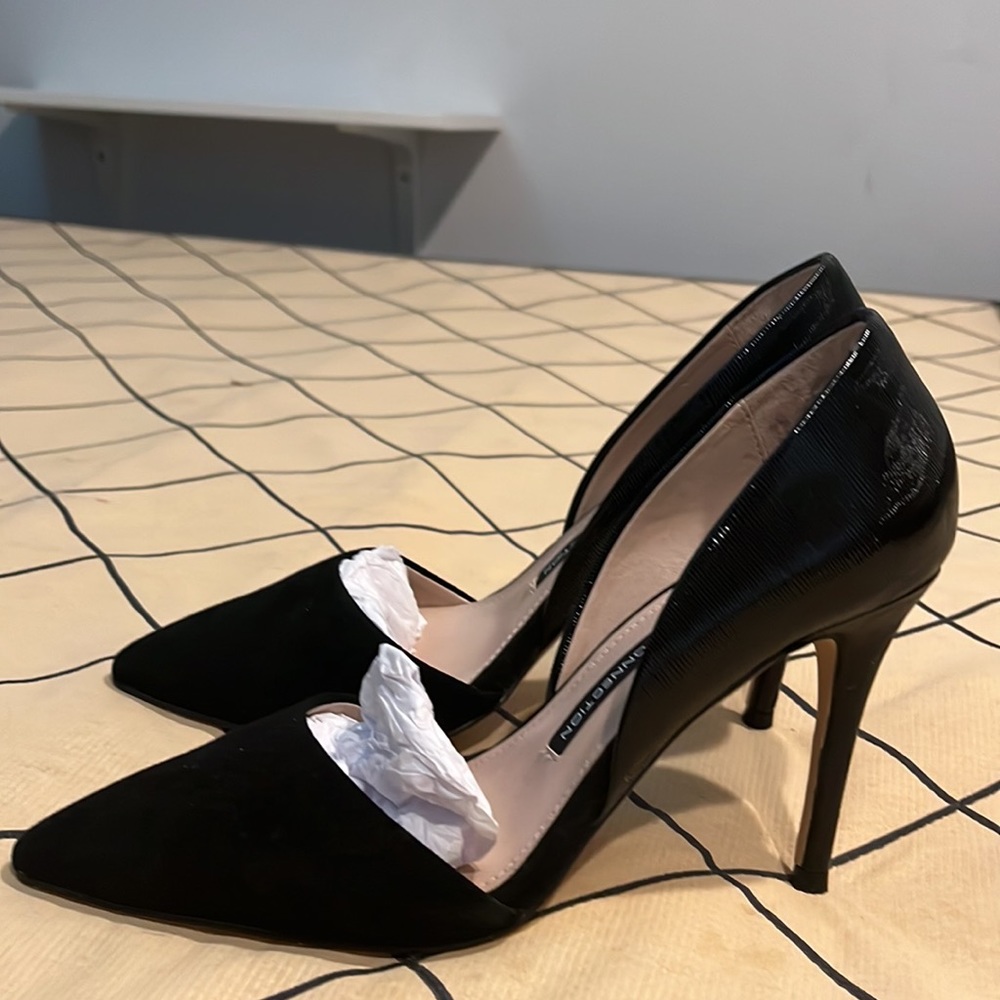 French connection black high heels